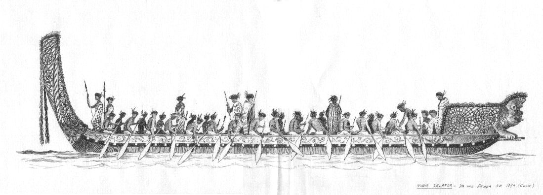 65-da una stampa del 1774-Cook-Nuova Zelanda